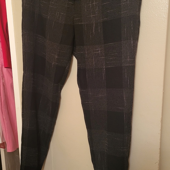 H&M coordinated set blazer & pants tartan black/off white size 8 nwot - Picture 6 of 16